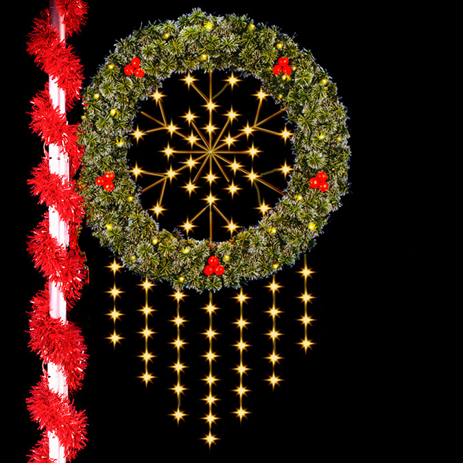 Snowflake Cascade Wreath