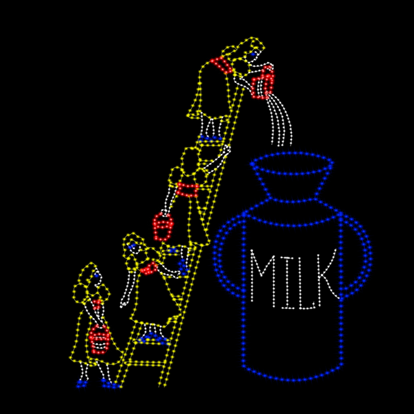 EIGHT MAIDS A MILKING (animated)