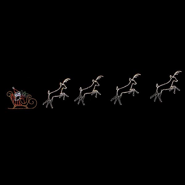 Santa Sleigh with Reindeer (animated)