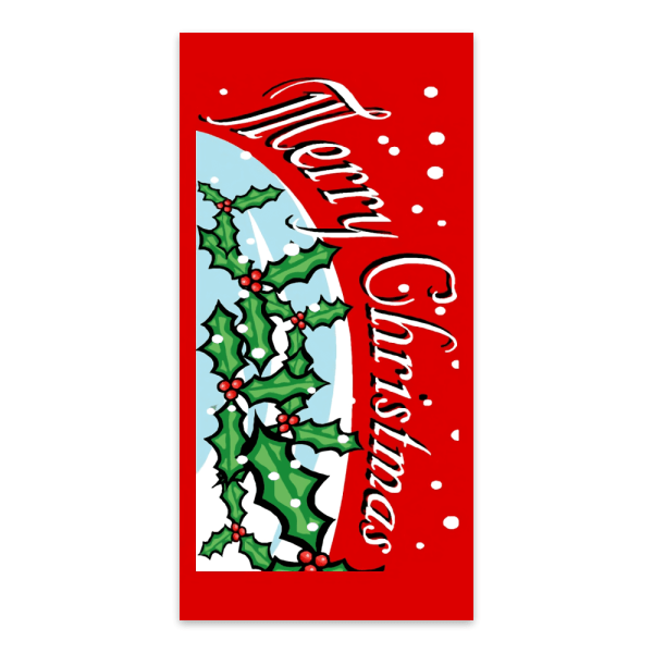 Merry Christmas Holly Snow