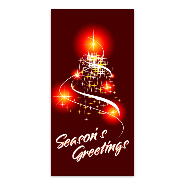 Season's Greetings Flashing Stars