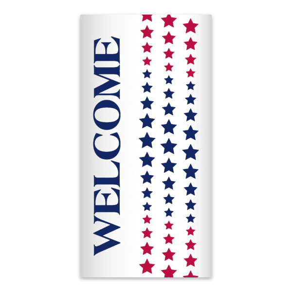 Welcome Red White & Blue Stars