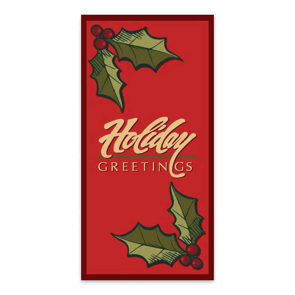 Holiday Greetings Holly Berry