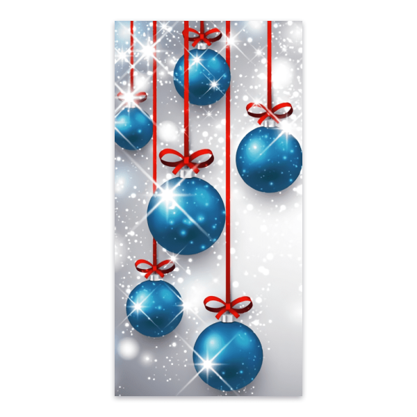 Hanging Blue Ornaments