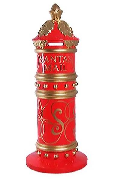 Red and Gold Santa Mailbox