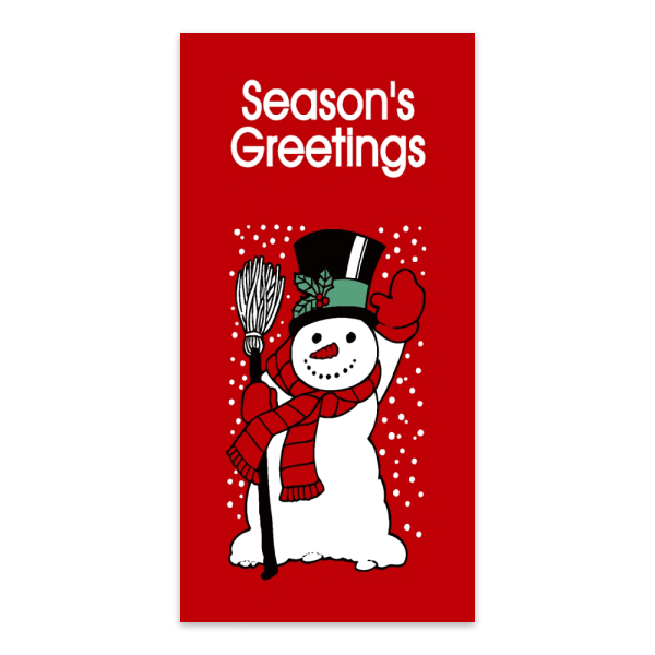 Waving Snowman with Broom