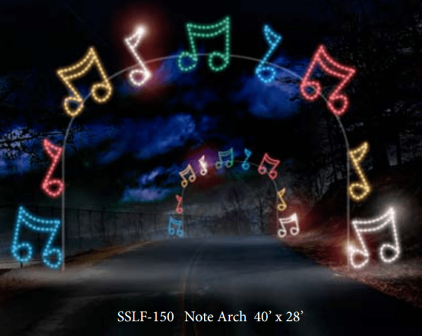Note Arch - Commercial Holiday Decorations & Seasonal Banners
