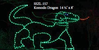 Komodo Dragon (animated) | Commercial Holiday Decorations & Seasonal Banners