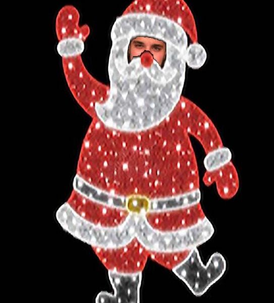 6.5' 2D LED Santa - Photo Op Motif
