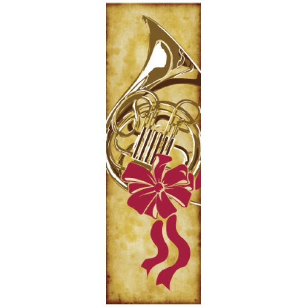 Antique Horn 07932 fall winter holiday banner