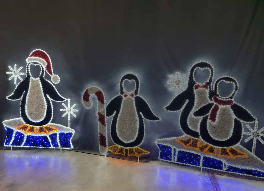 4' Penguin w/ Hat on Iceberg - Image 2