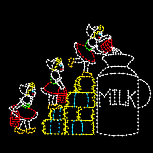 DUTCH GIRL W/ MILK CAN (animated)