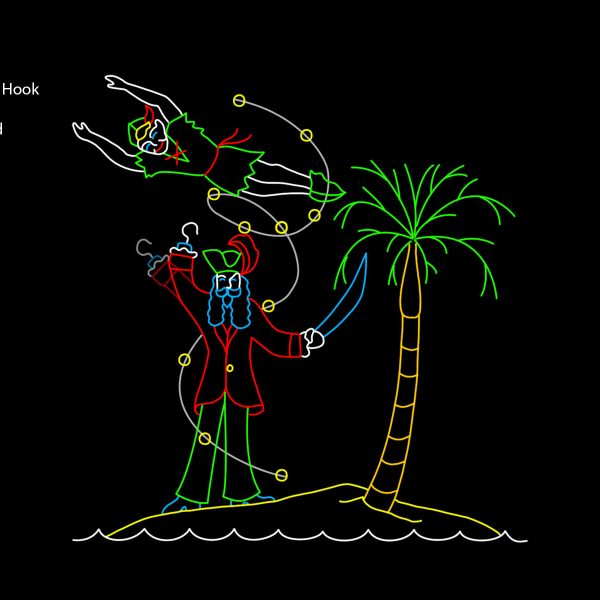 PETER PAN AND HOOK (animated)