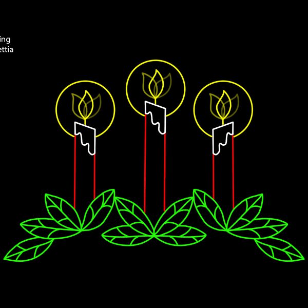 TRIPLE FLICKERING CANDLE (animated)