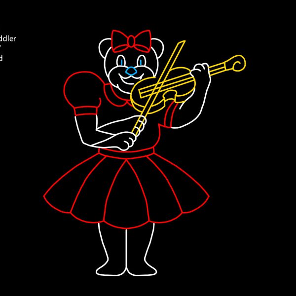 LADY BEAR FIDDLER (animated)
