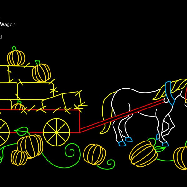 HORSE & HAY WAGON (animated)
