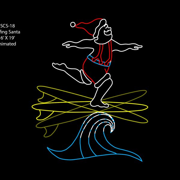 SURFING SANTA (animated)