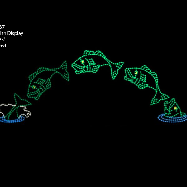 LEAPING BASS FISH DISPLAY (animated)