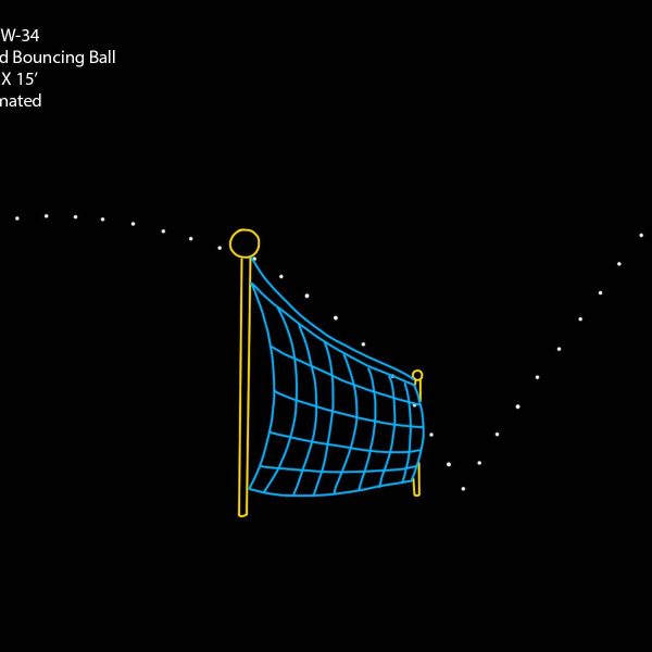 TENNIS NET and BOUNCING BALL (animated)