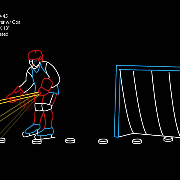 HOCKEY PLAYER W/ GOAL (animated)