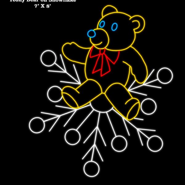 TEDDY BEAR ON SNOWFLAKE