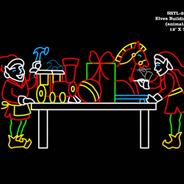 ELVES BUILDING TOYS (animated)