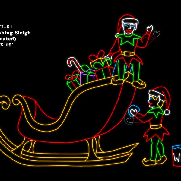 ELVES POLISHING SLEIGH (animated)