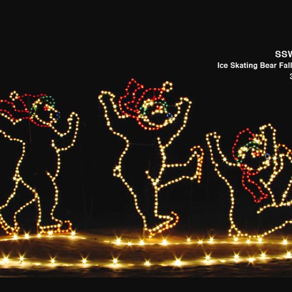 ICE SKATING BEAR FALLING (animated)