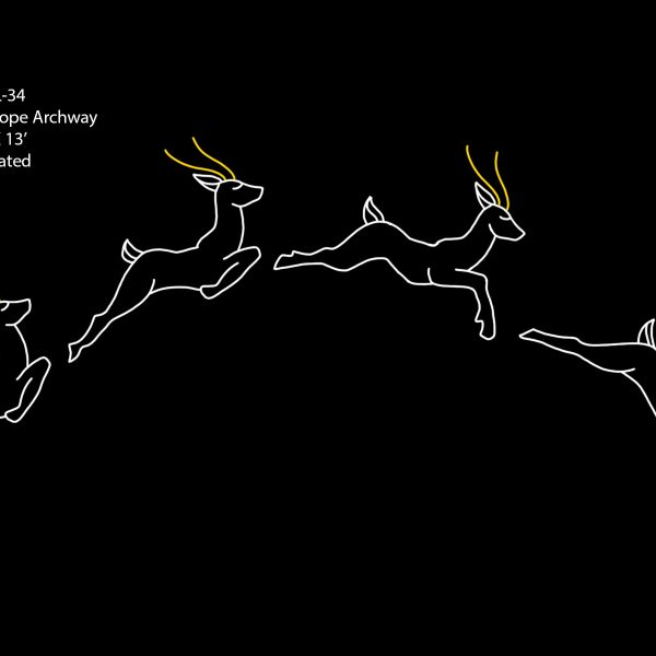 LEAPING ANTELOPE ARCHWAY (animated)