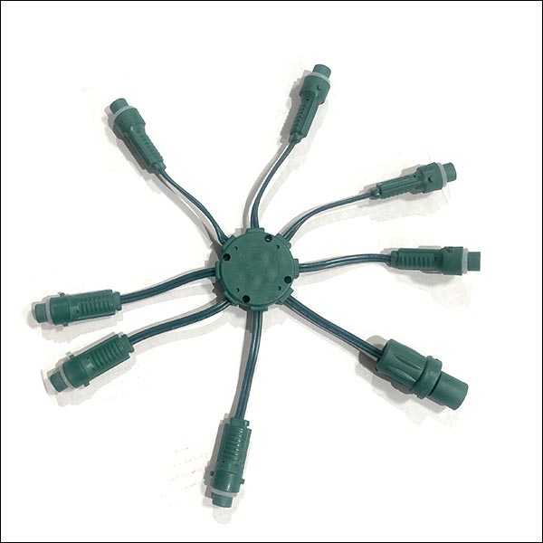 7-Way Splitter - Coupling Connector - Green Wire