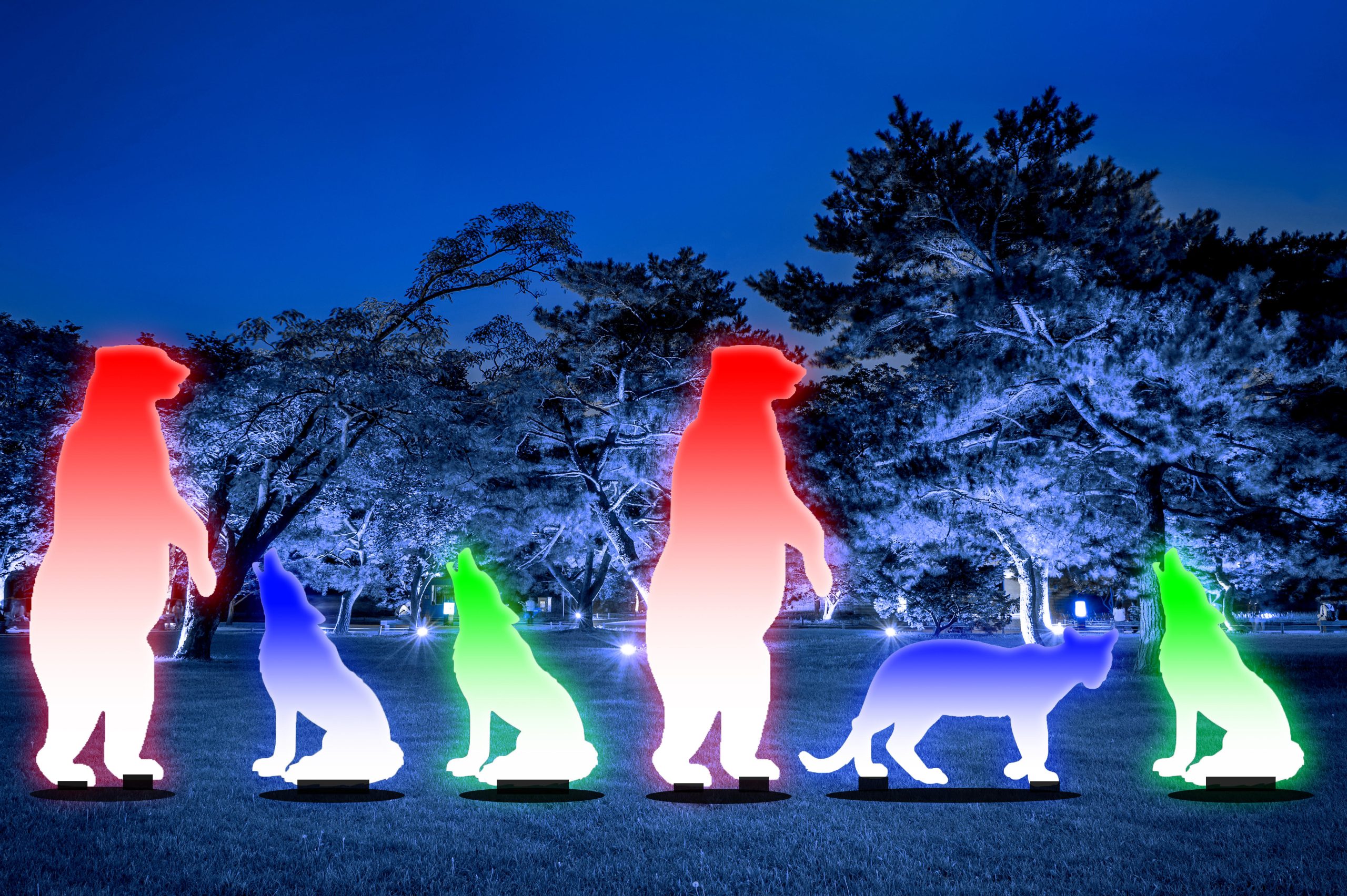 RGB Bear, Wolf & Cougar