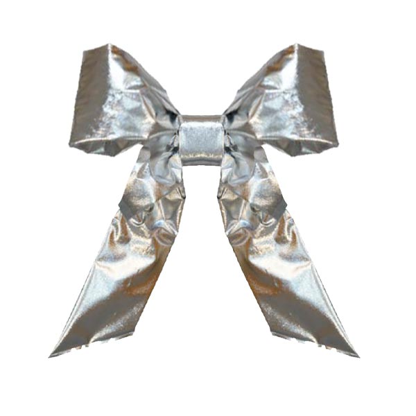 Mylar Metallic Silver - 2 Loop Bow