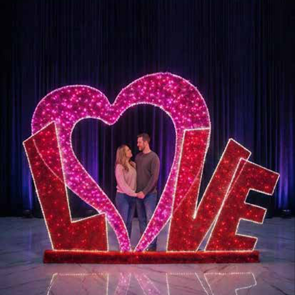 "LOVE" Heart Photo Frame