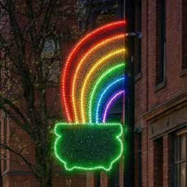 Pot O' Gold with Rainbow Pole Mount