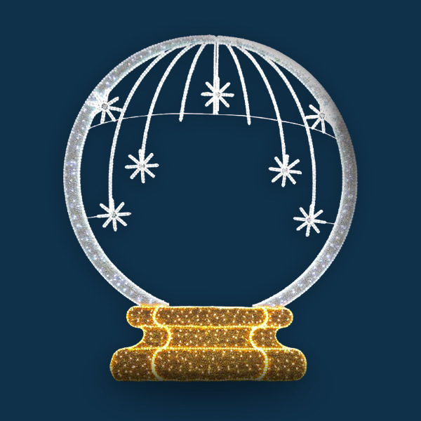 9' 2D Snow globe Photo Op Frame