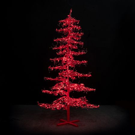 Ice Sculpture Christmas Tree - Red