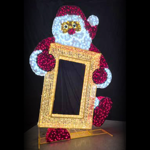 12' 3D Santa Photo Frame - Photo Op Display