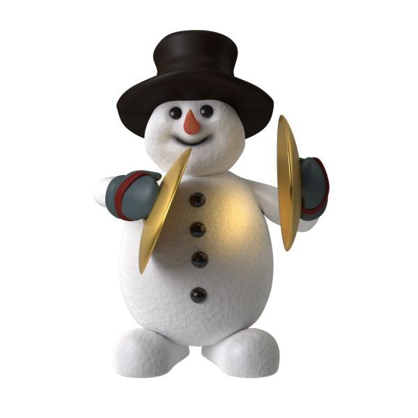 Snowman with Cymbals - Resin