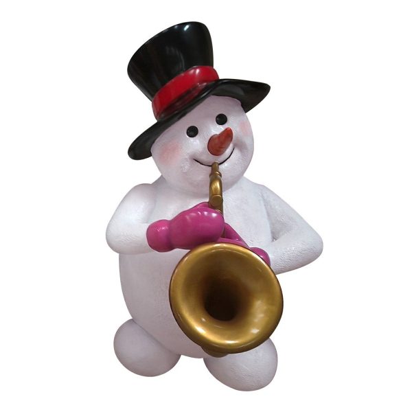 Snowman with Saxophone - Resin