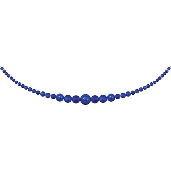 11.5' GIANT COMMERCIAL SHATTERPROOF BALL GARLAND, BLUE MULTI, CASE, 1 PIECE