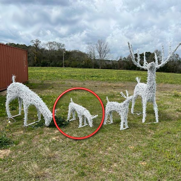 4 ft. Fawn - Natural Lit Illuminated Grapevine Deer