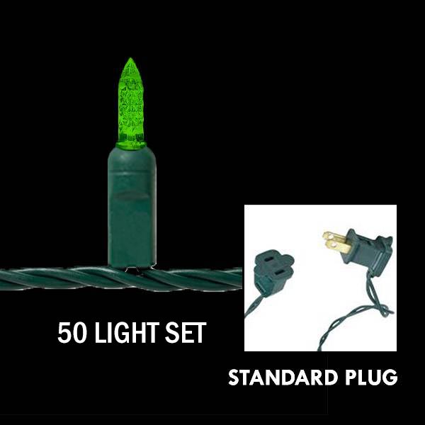 M6 Green, 50L - Green Wire - Mini Lights - Case