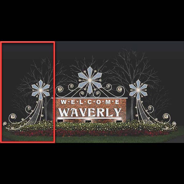 Rising Snowflake with Ornamentation - Left