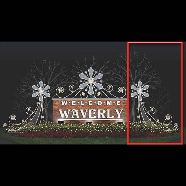 Rising Snowflake with Ornamentation - Right