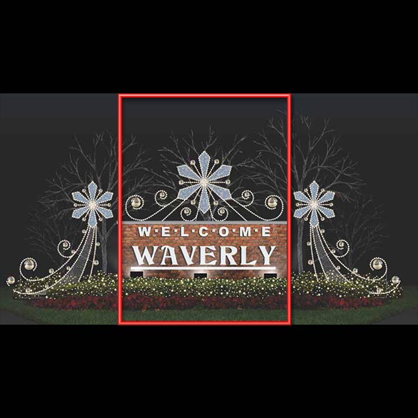 Snowflake Centerpiece with Ornamentation, 4' x 9'