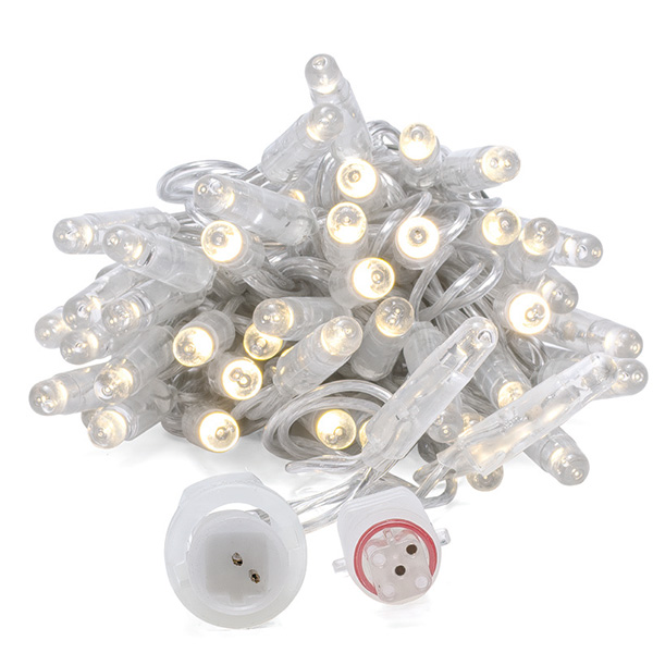 7mm LED Mini Lights, 48L, Pure White - SET