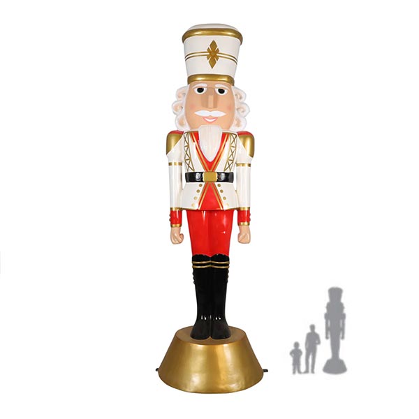 Christmas Nutcracker 9 ft. - Red & White