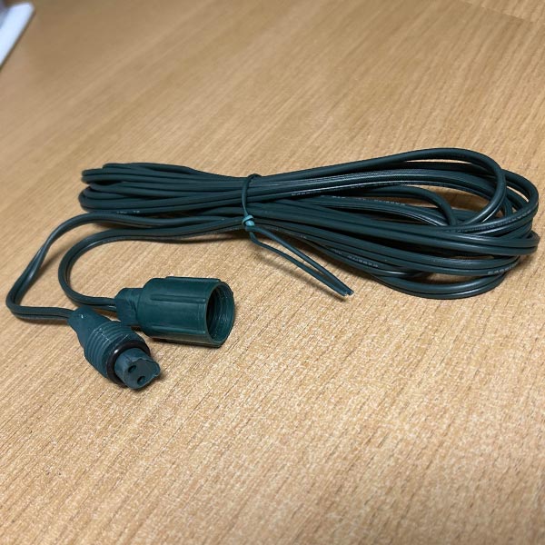 Extension Cord, Male 10 ft. - Coaxial Connector - White Wire