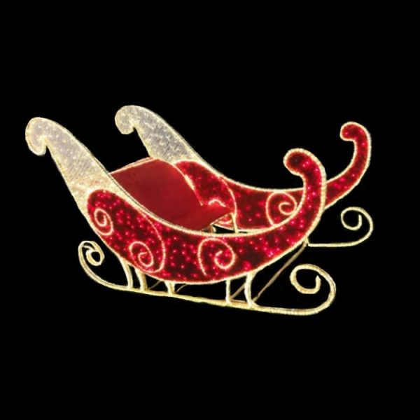 3D LED Santa Sleigh - Photo Op Display