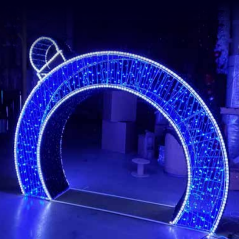 Blue Tilted Ornament